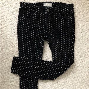 Free People : velvet polka dot skinny pants